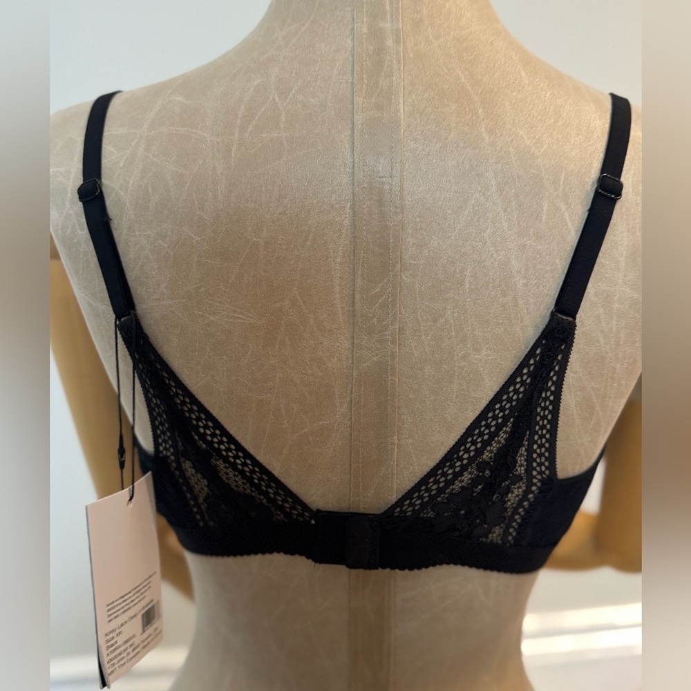 NWT KNIX Lace Deep V Bralette, Black (XXL) - Picture 8 of 11